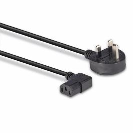 Lindy 1m UK 3 Pin Plug to Right Angled IEC C13 Mains Power Cable, Black Lindy 1m UK 3 Pin Plug to Right Angled IEC C13 Mains Power Cable, Black