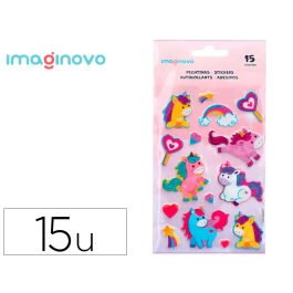 Imaginovo Pegatinas Unicornios Magic Dreams con Brillo y Relieve 190x105 mm Precio: 1.49999949. SKU: B1CMV3M47F