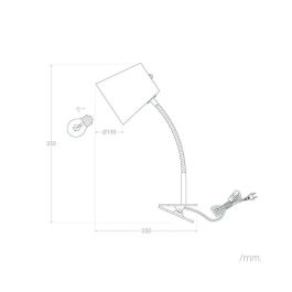 Centurion SKD-T1006 Lámpara Flexo Escritorio de Metal con Pinza. Moderna, para Lectura, Oficina, Dormitorio, Estudio, Salón. Bombilla E27 compatible.