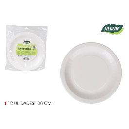 Set de 12 platos de cartón reciclable 28 cm Algon (36 Cajas) Precio: 49.50000011. SKU: B1923WL9BH