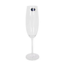 Set 6 Copas Champagne Bohemia 220 cc Clara (4 Cajas)