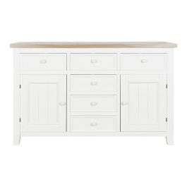 DKD Home Decor Morefond 23 Buffet Tradicional Beige Natural Paulownia 40 x 77 x 122 cm
