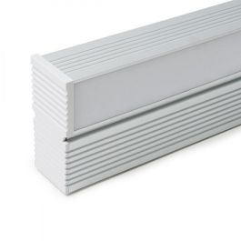 Greenice Perfil Aluminio para Tiras LED con Difusor Opal - 1 Metro - Empotrable Simple o Doble Tira