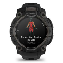 Garmin Instinct 3 Smartwatch AMOLED 1.2" Pantalla Táctil GPS Multibanda SatIQ 45 mm Resistente Monitor de Salud y Linterna Negro