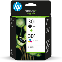 HP Tinta Negro + Tricolor C-M-Y Deskjet 5150,5550,5652,5850 - Nº 301 Pack 4 Colores Precio: 46.69000017. SKU: S8410025