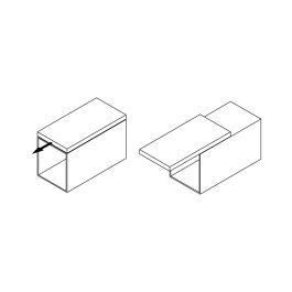 Emuca Guías para mesa deslizante Twice Top, Aluminio, Anodizado mate