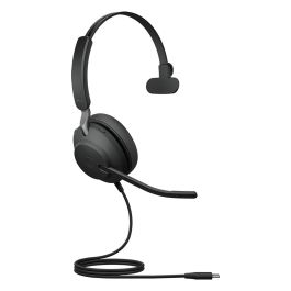 Jabra Evolve2 40 SE USB-C UC Mono Auricular con Cable Extendido Negro