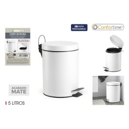 Confortime Cubo Basura Metal con Pedal 5 Litros Blanco Precio: 66.11999988. SKU: B1DW33YMGC