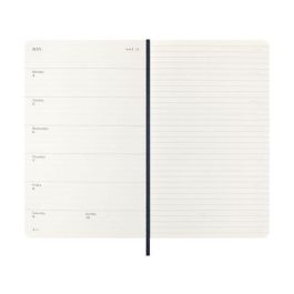 Moleskine DSB2012WN3Y26 Agenda 2026 12 Meses Semanal L Tapa Blanda (13 x 21 cm) Azul Zafiro