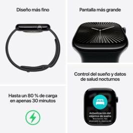 Apple Watch Series 10 GPS, 42 mm Caja de Aluminio en Oro Rosa con Pulsera Deportiva - A2997, Resistente al Agua, GPS, Monitor de Ritmo Cardíaco, iOS