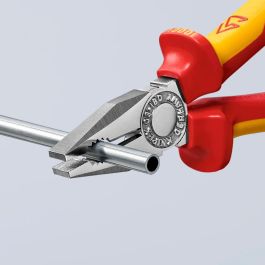 Knipex Alicates Universales 180x65x20 mm, Mangos Aislados, Cromado, Ref. 0306180s