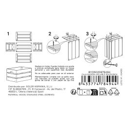 Confortime Caja Madera Apilable 35 x 25 x 18 cm (4 Unidades)