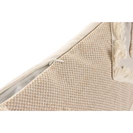 DKD Home Decor Cojín Boho Beige Natural Algodón Yute 50 x 30 cm con Cremallera (Pack de 2 Unidades)