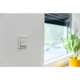 Schellenberg Interruptor para enrolladores 2 botones 23005 para motores tubulares standard y plus, incluye marco
