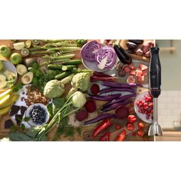 Bosch MSM4B621 Batidora de Mano 1000W con 4 Cuchillas Afiladas, Bol Mezclador, Mini Picadora, Varillas y Engranaje Cerámico