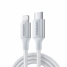 UGREEN Cable USB-C a Lightning, 1m, trenzado, carcasa de aluminio, color plata Precio: 37.50000056. SKU: B1CWCRW67M