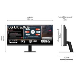 LG 29U511A-B Monitor 29" WFHD IPS 2560x1080 100Hz 5ms HDR10 FreeSync para Oficina