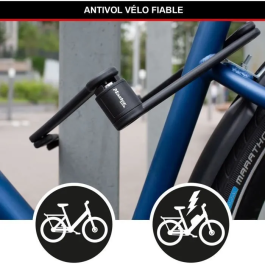 Master Lock Candado Plegable para Bicicleta 8335EURDPRO - Acero Endurecido, 4 Llaves, Soporte Incluido