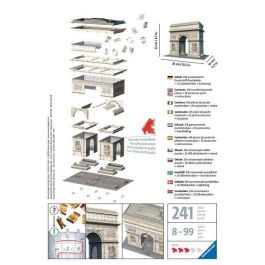 RAVENSBURGER Puzzle 3D Arc de Triomphe 216 piezas RAVENSBURGER Puzzle 3D Arc de Triomphe 216 piezas