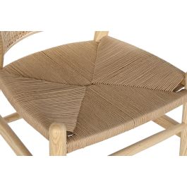 DKD Home Decor Silla Horeca Estilo Cottage de Olmo y Ratán Natural, Set de 2 Unidades, 48x56x80 cm, Altura Asiento 45 cm