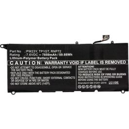 CoreParts Laptop Battery for Dell 46.36Wh Li-Pol 7.6V 6100mAh Black, XPS 13 9360, XPS 13 9360-D1605G Precio: 50.49999977. SKU: B1G68YFNQS