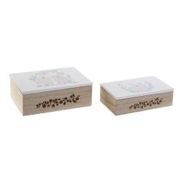 Juego de Cajas Decorativas DKD Home Decor Madera MDF (17 x 12 x 6 cm)
