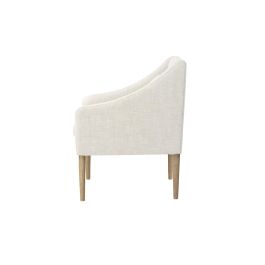 DKD Home Decor 2c24 Silla Urban Tapizada Blanco de Poliéster y Madera de Fresno - 67.5 x 86 x 61 cm