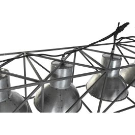 DKD Home Decor Lámpara Techo Metal Gris Negro 24 x 24 x 115 cm