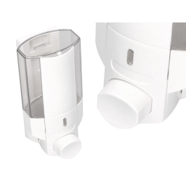 Q-connect Dispensador de jabón manual 350 ml blanco