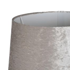 Lámpara Mesa Plata Cristal Iluminación 38 X 38 X 80 cm