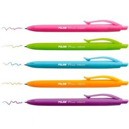 Caja de Bolígrafos de Tinta Retráctil Milan P1 Touch Colours 176552212/ 12 unidades/ Verde Lima
