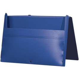 Liderpapel Carpeta Portadocumentos con Broche y Asa, Polipropileno DIN A4 Azul, 45 mm Lomo