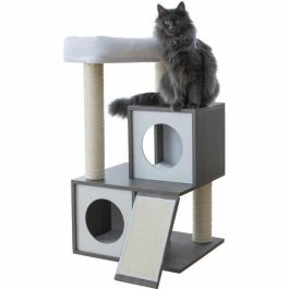 Kerbl KER1700728399541 Árbol para gatos FLAIR Blanco/Gris Sisal 48x44x86 cm