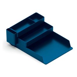 Q-connect Bandeja Sobremesa Organizador de Escritorio con 4 Departamentos, Plástico Resistente, Color Azul - 53x330x250 mm Precio: 11.49999972. SKU: B1GVFSEGFC
