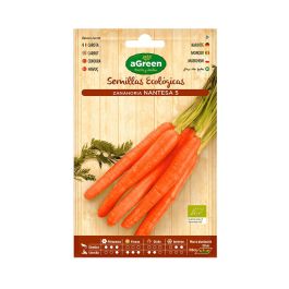 Agreen Sobre con semillas ecológicas de zanahoria Nantesa, exenta de corazón, color naranja intenso y dulce sabor