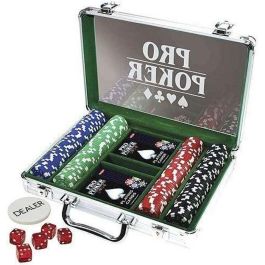 Propoker caja de fichas de póker 200 fichas 11.5g aluminio cepillado con ventana plexiglás, 2 barajas, crupier, 5 dados y reglas Precio: 54.79000032. SKU: B12Y2CGVPX