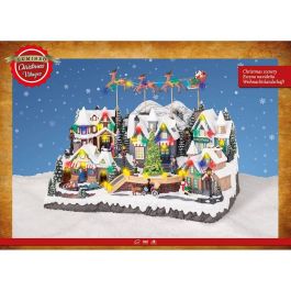 Lumineo Escena Navideña Poliresina con LED Multicolor, Movimiento y Música para Interior 55 x 37 x 32,5 cm