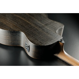 LAG Bajo Acústico Jumbo A/E Natural Satinado - Cuerpo de Brankowood y Eucalipto Ahumado, Electrónica Stage-LAG