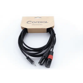 Cordial Cable Y Mini-Jack Estéreo / 2 Xlr Macho De 1 M
