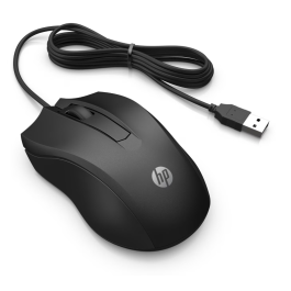 HP Mouse con Cable 100, Diseño Ambidiestro Ergonómico para Comodidad Todo el Día y Movimientos Fluidos Precio: 10.50000006. SKU: S7811195
