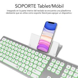 Subblim Teclado Bluetooth/2.4G Master SUBKB-3MIE300 Iluminado Ext P/B Español QWERTY Completo