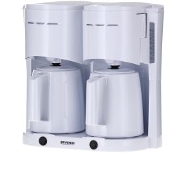 Severin KA 9314 Cafetera de Filtro Duo, 1L (16 Tazas) para Café Molido, 1000W, Blanco