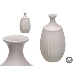 Jarrón de Cerámica Cuello Estrecho 48 cm Gris - Giftdecor Precio: 18.49999976. SKU: B149MD3DXZ