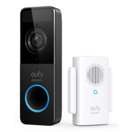 Eufy Video Doorbell 1080p Negro, Blanco, Hogar, IP65, 1600x1200, 5m Nocturna, 1080p, Inalámbrico, 2400MHz, Batería 5000mAh, 4 Meses Precio: 113.78999962. SKU: B1HMK39PCN