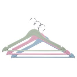 Set 3 Perchas Plastico 3 Colores Surt Claras Kipit 43X22CM (24 Unidades) Set 3 Perchas Plastico 3 Colores Surt Claras Kipit 43X22CM (24 Unidades)