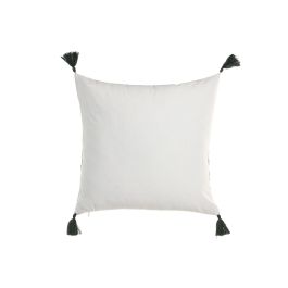 DKD Home Decor Cojín Boho Marrón Verde Algodón Poliéster 45 x 45 cm (2 Unidades) con Cremallera Gramaje 420g