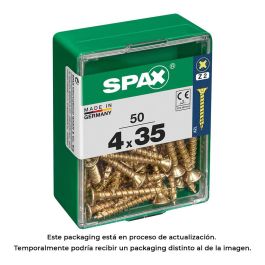 Spax Tornillo Madera Cabeza Plana Yellox 4,0x35mm Rosca Completa Ranura en Cruz Z2, 4Cut - 4081020400352 Precio: 4.49999968. SKU: S7913891