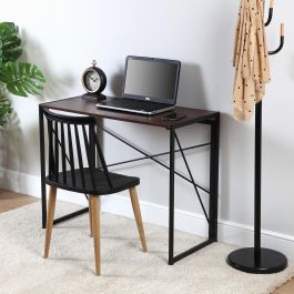 Mesa Escritorio Plegable Versa 45x74 cm - Madera y Metal, Estilo Nórdico Mesa Escritorio Plegable Versa 45x74 cm - Madera y Metal, Estilo Nórdico