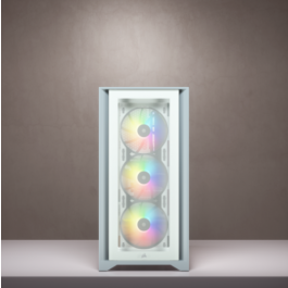 Corsair 4000X RGB Torre Midi ATX Blanca para PC Gaming con Ventana de Cristal Templado