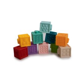 Tachan Set 10 Cubos de Números Tachan para Bebés +6 Meses Colores Juguete Educativo Motricidad